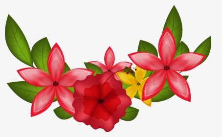 Flower Cliparts Png Decorative - Floral Decorative Clip Art, Transparent Png, Free Download