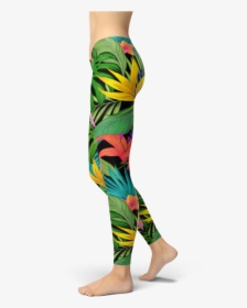 Hawaiian Flower Leggings Yoga Pants Gym And Fitness - Skull Yoga Pants, HD Png Download, Free Download