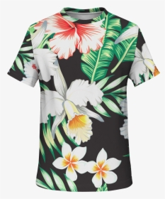 Summer Tropical Flowers Plants Unisex Aop Cut & Sew - Tropical Flower Shirt Men, HD Png Download, Free Download