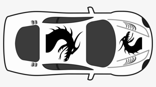 Dragon Paint Job On Car Top View - Race Car Top Down Clipart, HD Png Download, Free Download