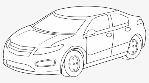 Car Clipart Top View Black And White Movdata - Clipart Pictures Car In Black And White, HD Png Download, Free Download