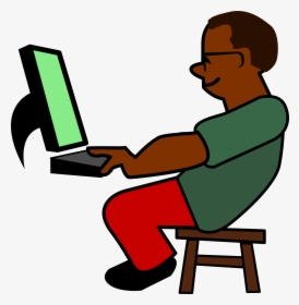 African Programmer With Slower Internet Clip Arts - Computer Programmer Clip Art, HD Png Download, Free Download
