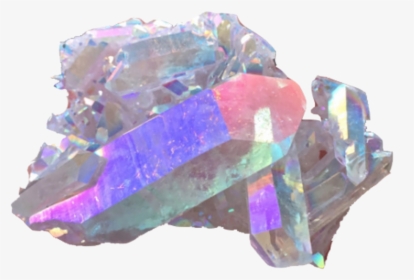 Crystal Holographic Grunge Tumblr Pale Png Pngedit - Holographic Rocks, Transparent Png, Free Download