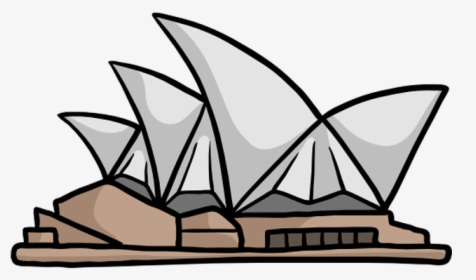 Sydney Opera House Clipart Png - Drawing Sydney Opera House Cartoon, Transparent Png, Free Download