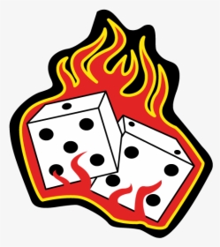 Racer Dice Simple Gambling Fire Vector Png Flame Dice - Dices On Fire Transparent, Png Download, Free Download