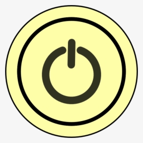 Power Button On Yellow Background Svg Clip Arts - Blue, HD Png Download, Free Download
