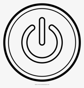 Power Button Coloring Page - Circle, HD Png Download, Free Download