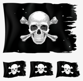 Jolly Roger Piracy Clip Art - Pirate Flag Psd, HD Png Download, Free Download