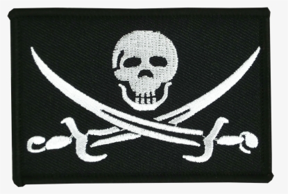 Jolly Roger Piracy Flag Clip Art - Skull And Crossbones Black And White Pirate, HD Png Download, Free Download