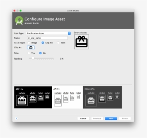 Android Image Asset Notification Icon - Notification Icon Android Studio, HD Png Download, Free Download
