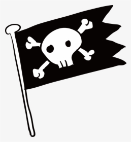 Piracy Flag Jolly Roger - Cartoon Pirate Flag Png, Transparent Png, Free Download