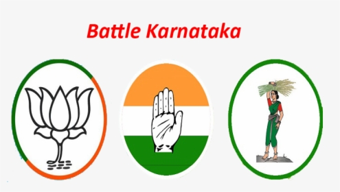 Battle-karnataka - Bjp And Congress Logo, HD Png Download, Free Download