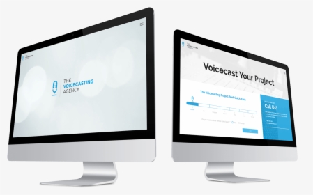 The Voicecasting Agency Website Mockup - Led-backlit Lcd Display, HD Png Download, Free Download