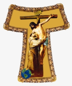Saint Francis Of Assisi Embracing The Crucified Christ, HD Png Download, Free Download