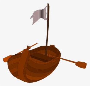 A Pirate Rowboat Clip Arts - Row Boat Png Cartoon, Transparent Png, Free Download