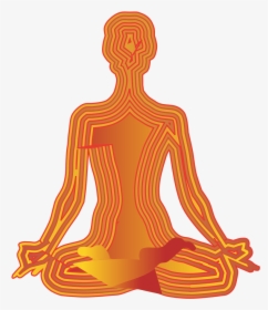 Orange Lotus Clip Arts - Meditation Silhouette, HD Png Download, Free Download