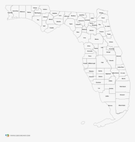 Florida Map Outline Png - Line Art, Transparent Png, Free Download