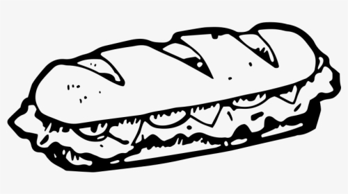 Grilled Cheese Drawing - Food Black White Drawing Png, Transparent Png -  kindpng