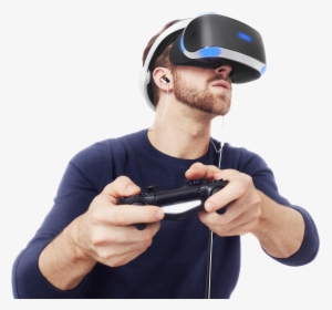 Playstation Visit Virtual Reality Vr Sony The Clipart - Ps4 Vr In Use, HD Png Download, Free Download