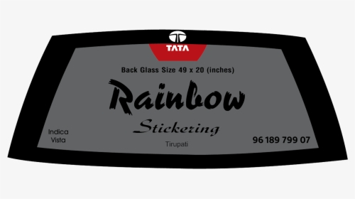 Tata Indica Vista Back Glass Design & Size - Tata Indica Back Glass Size, HD Png Download, Free Download