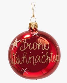 Glass Bauble "merry Christmas", 8 Cm - Christmas Ornament, HD Png Download, Free Download