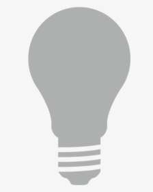 Light Bulb Png Grey - Monochrome, Transparent Png, Free Download