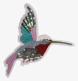 Flying Birds Embroidered Patch With Embroidery And - Ruby-throated Hummingbird, HD Png Download, Free Download