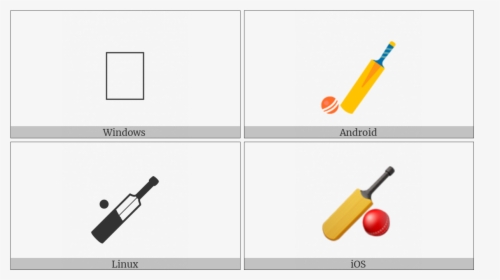 Cricket Bat And Ball On Various Operating Systems - Marking Tools, HD Png Download, Free Download