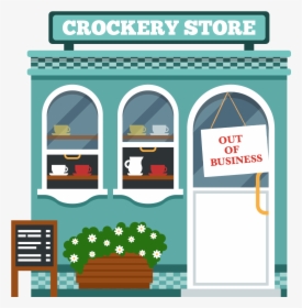 Graphic Of Storefront With Out Of Business Sign, HD Png Download, Free Download