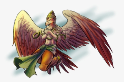 Lord Garuda Painting - Vishnu Garuda Png, Transparent Png, Free Download