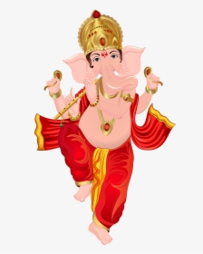 Dancing God Ganesh Clipart, Hd Png Download , Png Download - Ganesha Clip Art, Transparent Png, Free Download