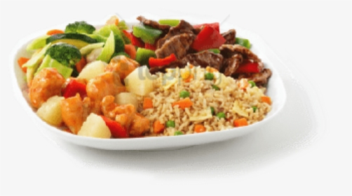 Transparent Fried Rice Clipart - Plate Of Food Transparent, HD Png Download, Free Download