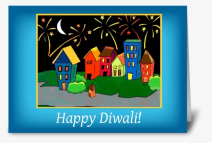 Diwali Neighborhood, Celebration Greeting Card - Illustration, HD Png Download, Free Download