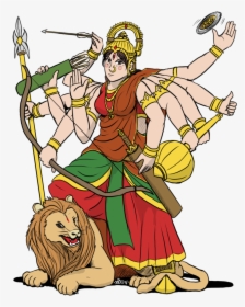 Simple Maa Durga Drawing, HD Png Download, Free Download