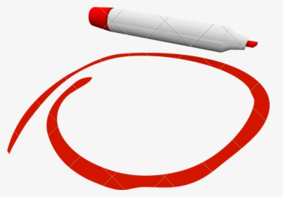 Red Marker Circle Png - Circle With A Pen, Transparent Png, Free Download