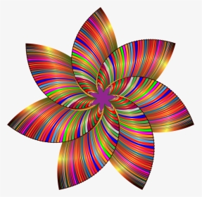 Colorful Flower Line Art 3 Clip Arts - Colorful Flower Art Png, Transparent Png, Free Download