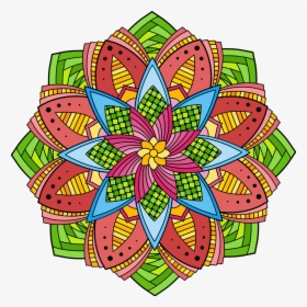 Color Mandala Png - Mandala Design Colored Png, Transparent Png, Free Download