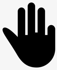 Three Fingers Extended Black Hand Symbol - Hand Png Icon, Transparent Png, Free Download