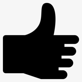 Thumb Up Black Hand Silhouette Social Gesture Symbol - Me Gusta Logo Png Negro, Transparent Png, Free Download