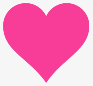 Pink Heart Clip Art At Clker - Transparent Hot Pink Heart, HD Png Download, Free Download
