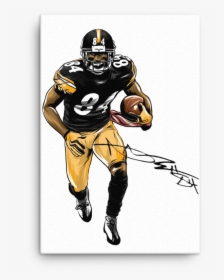 Antonio Brown Driving It Down Signature Art Canvas - Player, HD Png Download, Free Download