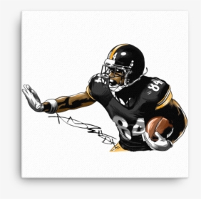 Antonio Brown Blocking The Opponents Art Canvas - Face Mask, HD Png Download, Free Download