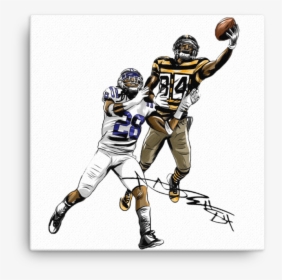 Antonio Brown Interception Signature Art Canvas - Pitcher, HD Png Download, Free Download