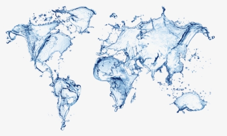 Water Map Of World, HD Png Download, Free Download