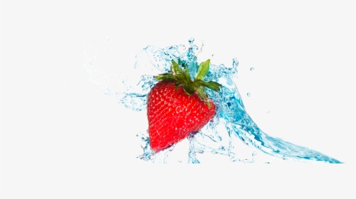 Picture Of Water And Strawberry - Strawberry Water Transparent, HD Png Download, Free Download