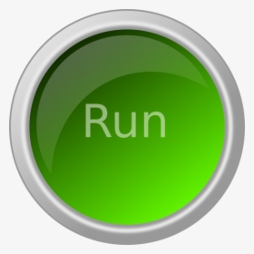 Run Push Button Svg Clip Arts - Circle, HD Png Download, Free Download