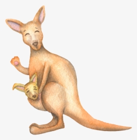 This Graphics Is Hand Drawn Cartoon Smiling Kangaroo - Cute Kangaroo Png, Transparent Png, Free Download