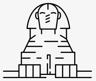 Sphinx Head Png - Sphinx Of Giza Drawing, Transparent Png, Free Download