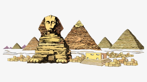 Great Sphinx Of Giza Great Pyramid Of Giza Egyptian - Pyramid Of Giza Clipart, HD Png Download, Free Download