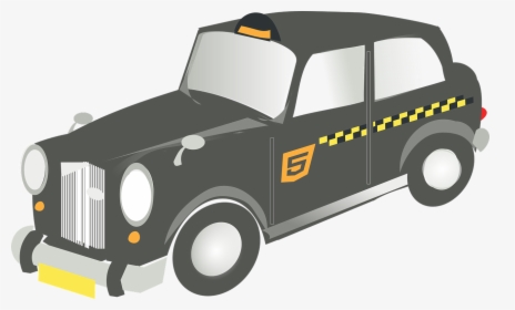 Old British Taxi - Taxi Png Draw, Transparent Png, Free Download